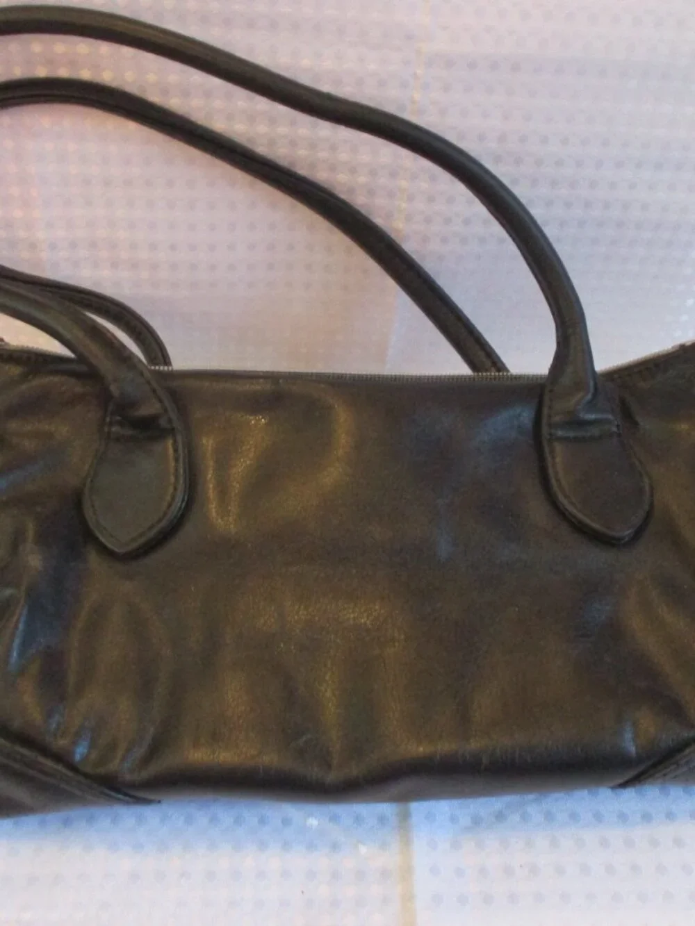 Vintage Puma Scuderia Ferrari Official Sm Black Faux Leather Double Handled Tote